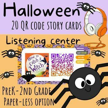 Halloween Spooky Actitivy Bundle QR Codes Scavenger Hunt Interactive