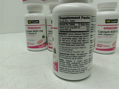 Cvs Health Calcium 600 Mg And Vitamin D3 120 Tablets For Sale Online Ebay