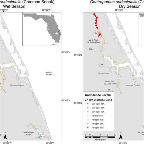 Spatial Clustering Of A Juvenile Sport Fish Common Snook Wet Season