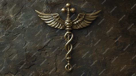 premium photo caduceus  symbol  medicine created  wrapping