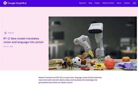 DeepMind RT 2 el modelo inteligente que traduce visión y lenguaje en
