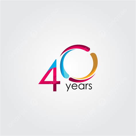 40 Anniversary Vector Png Images 40 Years Anniversary Celebration Vector Template Design