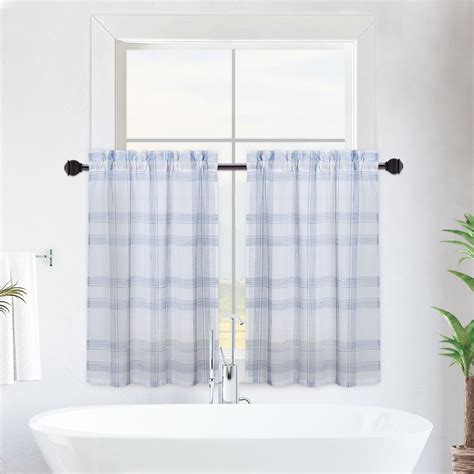 Haperlare 27 W X 36 L Buffalo Plaid Kitchen Curtain Farmhouse Yarn Dyed