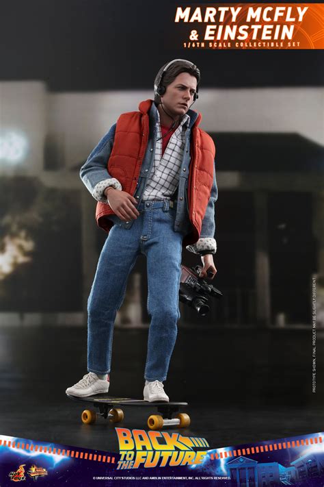 Hot Toys MMS Back To The Future Marty Mcfly Einstein Hot Toys Complete Checklist