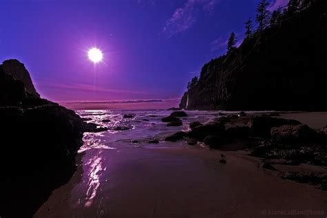 Moonglow and Sunset | Oregon Central Coast | Frank LeBlanc Photography