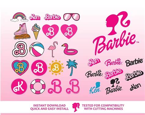 100 Barbi Svg Bundle Pink Logo Barb Svg Bundle Girls Svg Svg Files