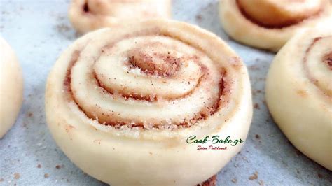 Ρολά κανέλας Cinnamon Rolls αφράτα Cook Bake με γλάσο