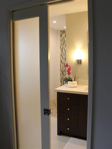 Bathroom Frosted Glass Doors Feature V Frosted Glass Pocket Door And Sliding Door Type