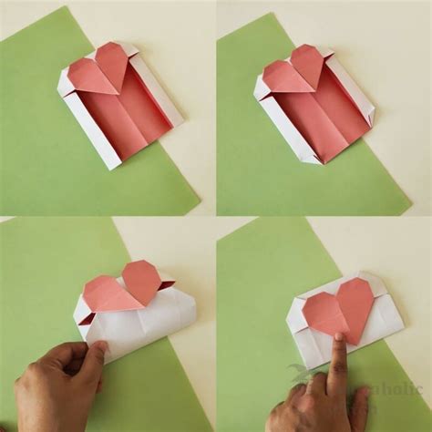 2 Ways To Make An Origami Heart Envelope Instruction Video The