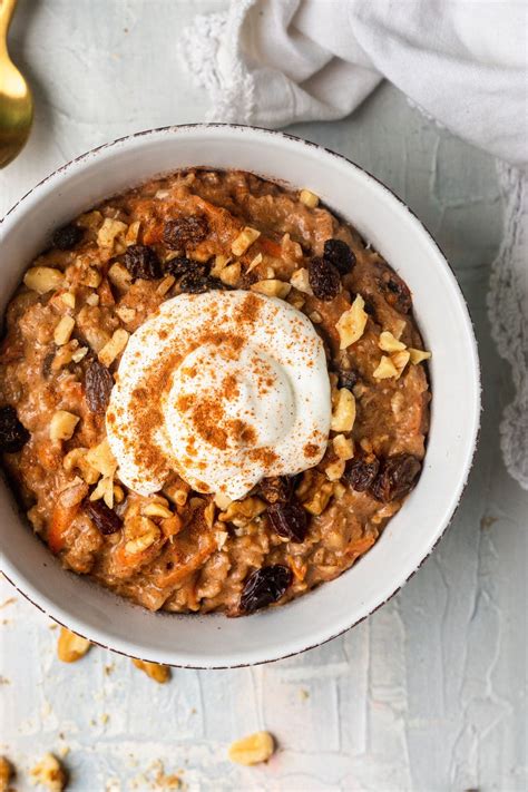 Carrot Cake Oatmeal Stovetop And Overnight Directions Kroll S Korner