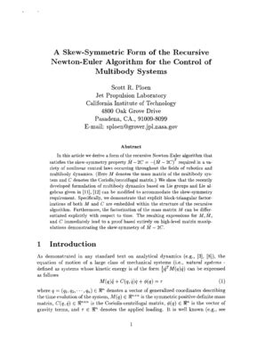 Fillable Online Trs New Jpl Nasa A Skew Symmetric Form Of The Recursive