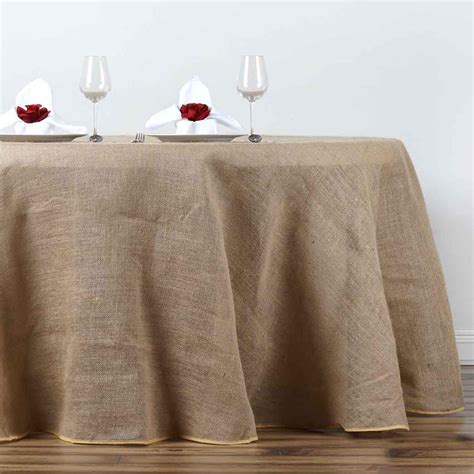 Buy 108 Natural Tone Chambury Casa Rustic Burlap Round Tablecloth At Tablecloth Factory