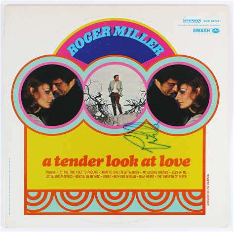 Roger Miller Signed A Tender Look At Love Album Cover Beckett