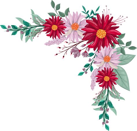 Arranjo De Flores Vermelhas Estilo Aquarela 15739547 PNG