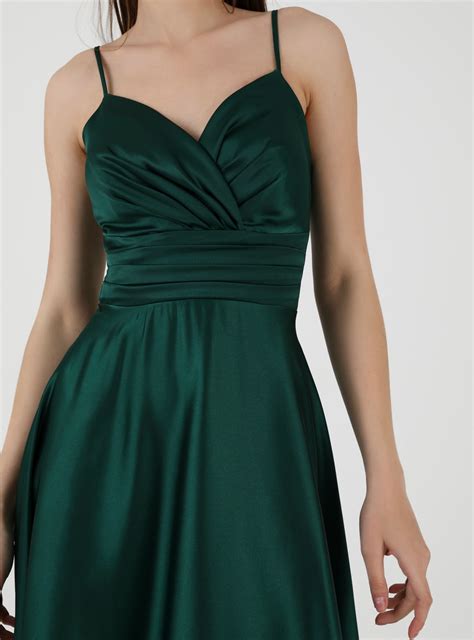 Unlined Emerald Double Breasted Evening Dresses