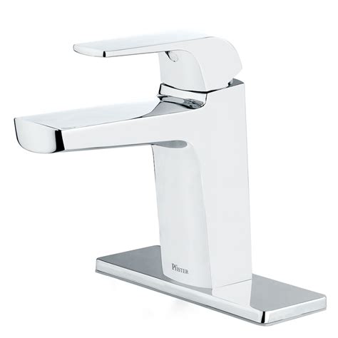 pfister leen single handle    hole polished chrome bathroom sink