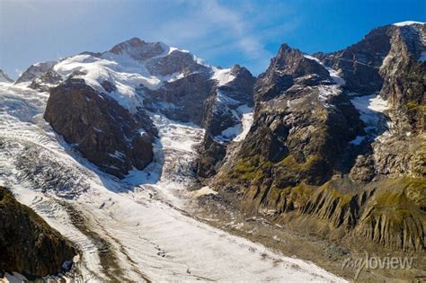 Svizzera Engadina Ghiacciaio Del Morteratsch Vista Aerea Posters