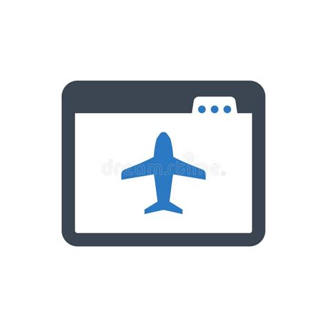 Online Flight Booking Icon Simple Vector Graphics Stock Vector