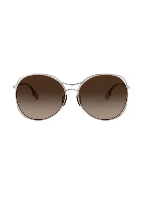 Buy Burberry Burberry Womens Brown Metal Round Sunglasses Be3105100513 2024 Online Zalora