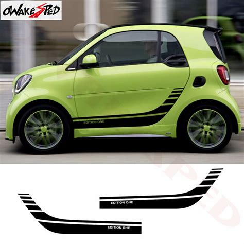 Carro Styling Stripes Adesivos Para Smart Fortwo Forfour Corrida