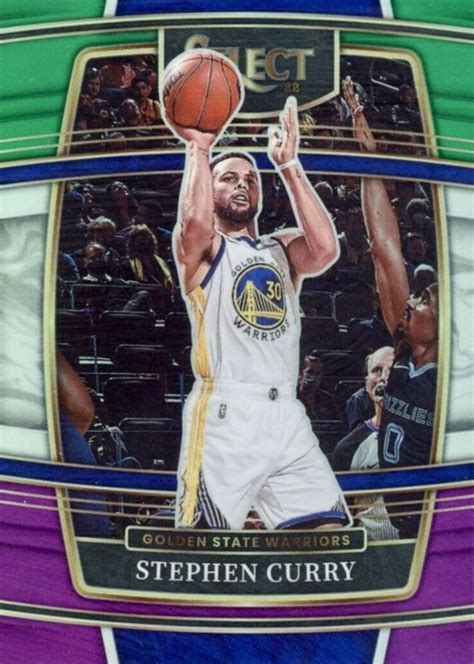 Stephen Curry 2021 Select Concourse Green White Purple 94 Price Guide