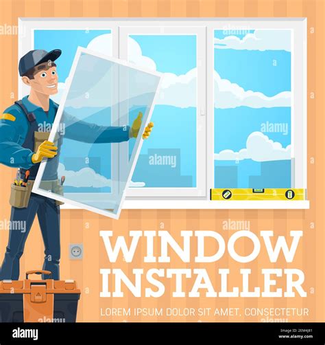 Window Installer Windows Installation Service Company Vector Handyman