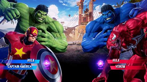 Green Hulk Red Cap Vs Blue Hulk Carnage Very Hard Marvel Vs