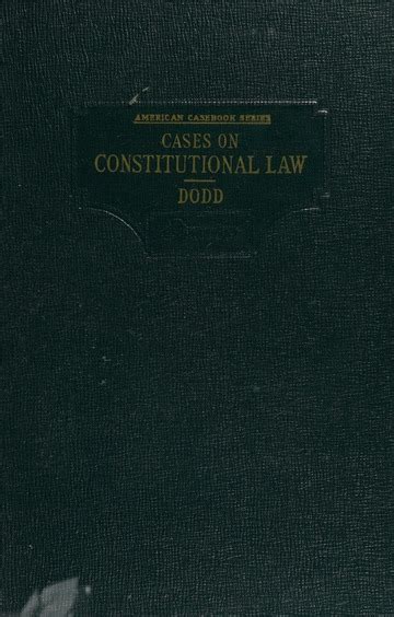 Cases And Materials On Constitutional Law Walter F Dodd Free