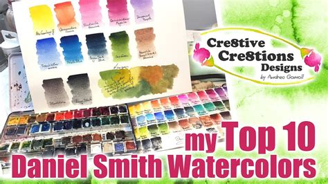 Top 10 Favourite Daniel Smith Watercolors Free Download Swatch Sheets