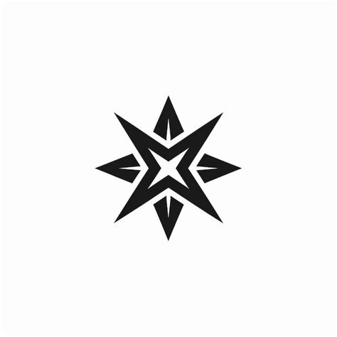 Premium AI Image | a black and white logo with a star on it