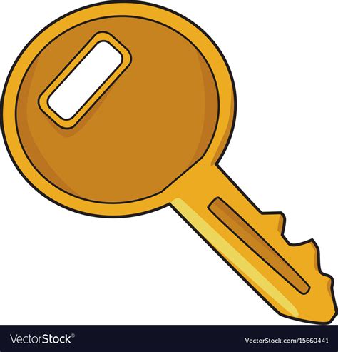 Cartoon image of key icon symbol Royalty Free Vector Image