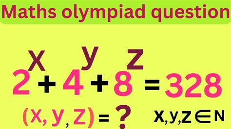 Maths Olympiad Question Nice Exponential Problem Mathematics