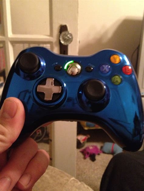 blue chrome Xbox 360 controller with transforming D-Pad. | Xbox 360 ...