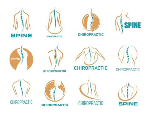 Premium Vector Chiropractic Medicine Icons Physiotherapy Spine Back