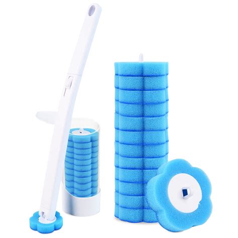 bathiin disposable toilet brush toilet cleaning supplies  holder