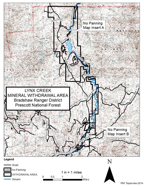 Lynx Creek Gold Panning Map - Fall Trends 2024