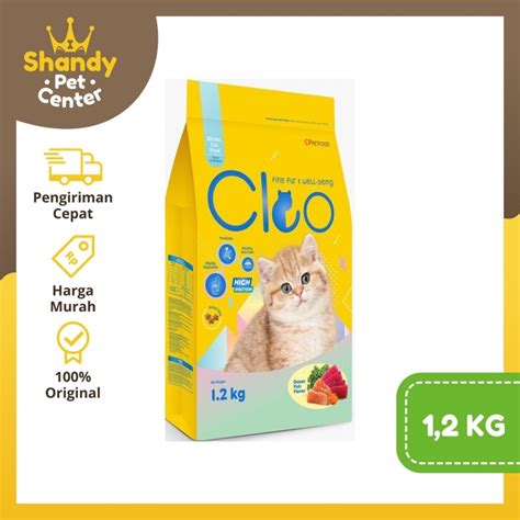 jual pakan kucing cleo ocean fish kitten  kg shopee indonesia