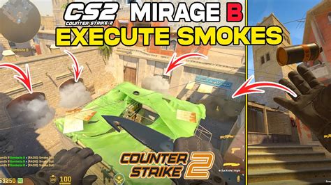 Cs2 Mirage B Execute Smokes Fast And Easy Youtube