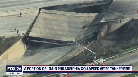 Portion Of I 95 In Philadelphia Collapses After Tanker Fire YouTube