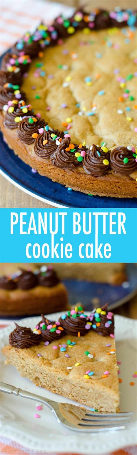 Peanut Butter Cookie Cake Recipe Peanut Butter Recipes Oatmeal Raisin Cookies Chewy Cookie