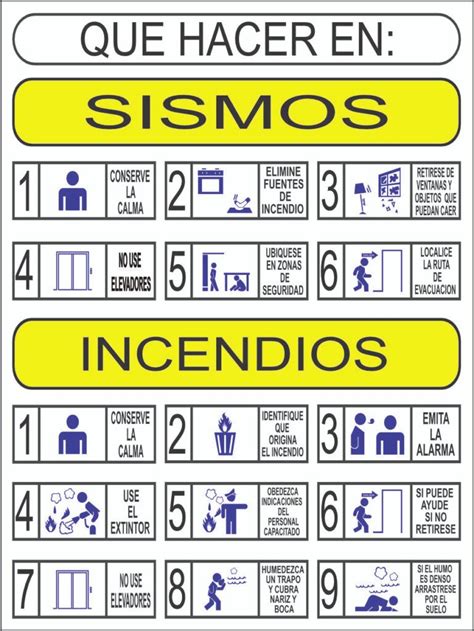 Señalética Que Hacer en Sismos e Incendios jandiseno mx