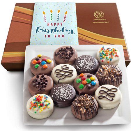 Golden State Fruit Gourmet Birthday Deluxe Chocolate Dipped Oreos Gift