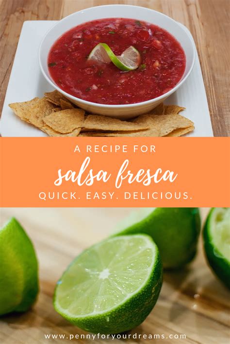 Salsa Fresca | A Recipe for Summertime - Penny for Your Dreams