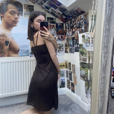 Brown H M Mesh Lingerie Dress Size EUR 38 US 8 Depop