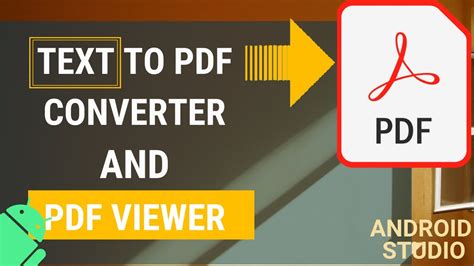 Text To PDF Converter App And PDF Viewer App In Android Studio YouTube