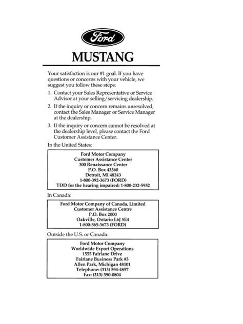 1996 Ford Mustang Manual Pdf