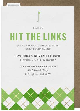 Golf Invitations Greenvelope.com