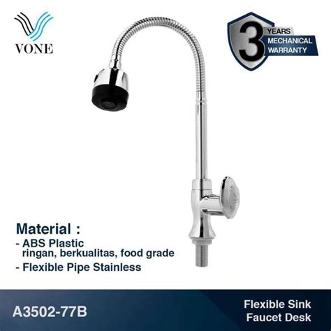 Promo Vone A B Keran Kran Air Fleksibel Angsa Sink Wastafel Cuci