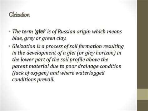 Processes involved in soil formation