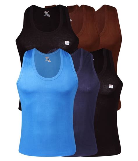 Rupa Multi Sleeveless Vests Pack Of 6 Buy Rupa Multi Sleeveless Vests Pack Of 6 Online At Low